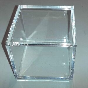 Acrylic Square All Purpose Box 4" Square 3.5" Tall